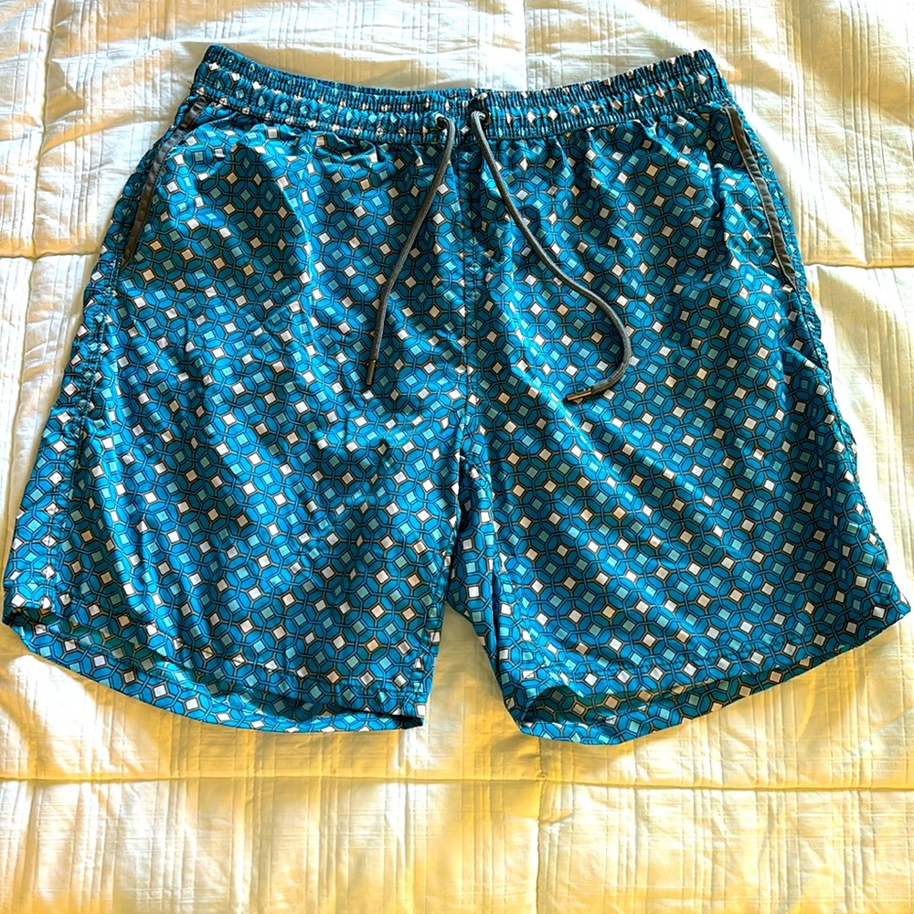 Mr Swim Grometric patterned swim trunks